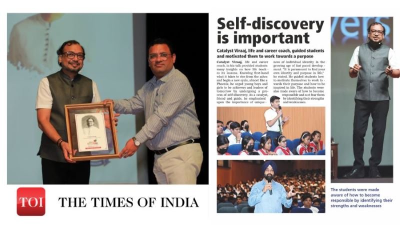 Catalyst Viraaj speaking at Times of India event — leadership keynote India